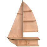 Raft de perete 72×52×18 cm – lemn stratificat nuc, Sailor - imagine 4