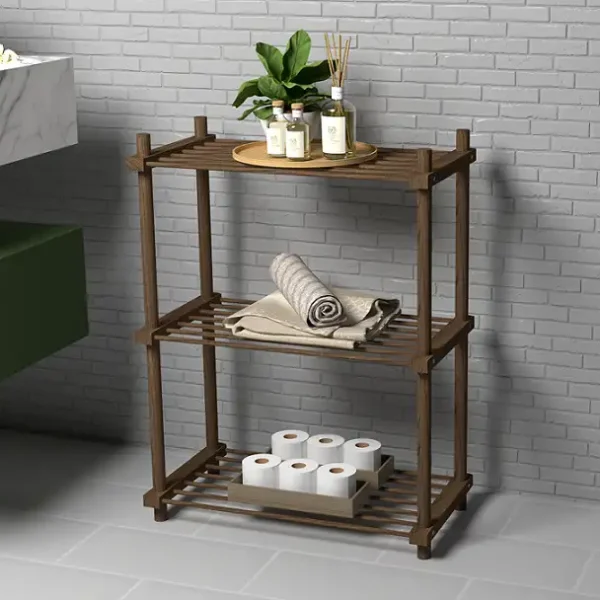 Pantofar cu 3 rafturi Homs, natur, 75 X 57.5 X 30 cm