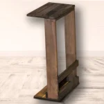 "Masuta de cafea laterala, Clasic Homs, 40X24x67 cm, lemn natur " - imagine 5