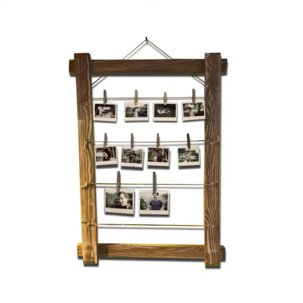 Suport foto din lemn, Vintage Homs, Natur, 70 x 40 cm