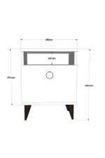 Noptiera Barlo Homs, alb, 52 x 40 cm - imagine 3