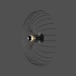 Aplica perete negru homs ro11187 - imagine 2