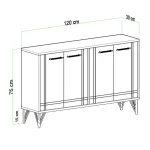 Consola si comoda Rosella alb 120 cm - imagine 5