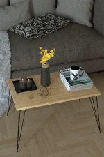 Masute de cafea, Letitia Homs,nuc-negruj, 72 x 45 x 42.8 cm - imagine 3