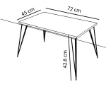 Masute de cafea, Letitia Homs,nuc-negruj, 72 x 45 x 42.8 cm - imagine 2