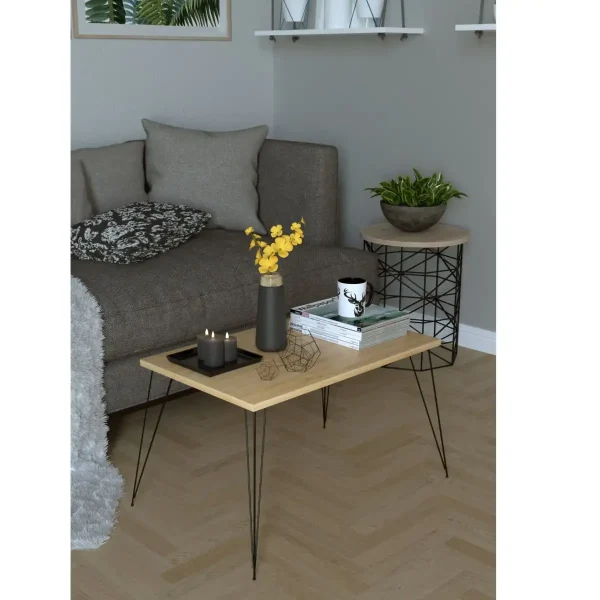 Masute de cafea, Letitia Homs,nuc-negruj, 72 x 45 x 42.8 cm