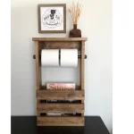 Stand suport toaleta,seria wood,homs,lemn natur,700034