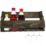 Suport vin din lemn,seria wood,Homs ,60 x 12 x 25 cm ,700053