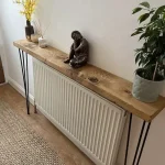 Masuta hol intrare, suport calorifer, seria A-620,lemn, Homs, 130 x 20 x 85cm,30437 - imagine 7