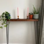 Masuta hol intrare, suport calorifer, seria A-620,lemn, Homs, 130 x 20 x 85cm,30437 - imagine 9