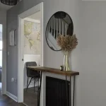 Masuta hol intrare, suport calorifer, seria A-620,lemn, Homs, 115 x 19 x 85cm,30171 - imagine 11