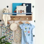 Raft perete cuier 50×18×10 cm – lemn natur, Wood