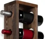 Stand sticle vin din lemn, seria wood,Homs Bar, Natur, 50 x 12 x 17 cm,700153 - imagine 3