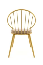 Scaun metal, Dining Homs, auriu, 76 x 62 cm,30450 - imagine 3