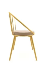 Scaun metal, Dining Homs, auriu, 76 x 62 cm,30450 - imagine 5