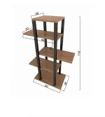 Stand etajera flori, biblioteca Homs Garden Ev2, 112 x50x12 cm - imagine 2