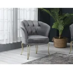 Set canapea Viena 2+1+1Homs textil gri-auriu,30703 - imagine 11