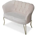 Set canapea Viena 2+1+1Homs textil bej-auriu,30703 - imagine 4