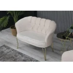 Set canapea Viena 2+1+1Homs textil bej-auriu,30703 - imagine 2