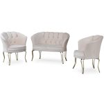 Fotoliu Viena, scaun, verde-auriu, picioare metal auriu, Homs - imagine 12