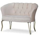 Set canapea Viena 2+1+1Homs textil bej-auriu,30703 - imagine 7