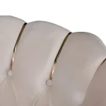 Set fotolii Viena, 2 buc scaun, bej-auriu, picioare metal auriu, Homs - imagine 2