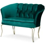 Set canapea Viena Homs textil verde-auriu,30703 - imagine 8