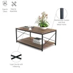 Resigilat:Masa de cafea Homs, serie 440,90 x 60 x 42 cm, alb/negru,200 - imagine 5