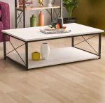 Resigilat:Masa de cafea Homs, serie 440,90 x 60 x 42 cm, alb/negru,200 - imagine 3