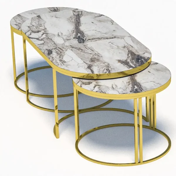 Set masuta de cafea oval Homs 3 buc,seia 440,20337