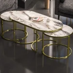 Set masuta de cafea oval Homs 3 buc,seia 440,20337 - imagine 4