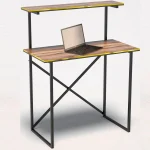 Birou calculator cadru metalic Homs,seria 440,negru-nuc,20373 - imagine 3