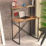 Birou calculator cadru metalic Homs,seria 440,negru-nuc,20373