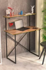 Birou calculator cadru metalic Homs,seria 440,negru-nuc,20373 - imagine 2