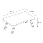 Masuta bej, 58x35x23 cm - imagine 8