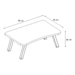 Masuta Homs,crem, 58 x 35 x 23 cm - imagine 3