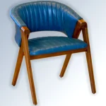 Scaun living tapitat,fag,Seria Special AST-650,Homs,60012,albastru - imagine 2