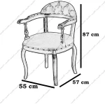 Scaun living tapitat,fag,Seria Special AST-650,Homs,60030 - imagine 3