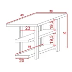 Masuta de cafea lemn ,Homs, seria A-620, 49X 29 x 50 cm,30020 - imagine 3
