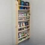 Raft organizator carti si caiete 100×49×7.5 cm – lemn natur, Ori A-620 - imagine 4