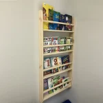 Raft organizator carti si caiete 100×49×7.5 cm – lemn natur, Ori A-620 - imagine 3