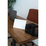 Masa bucatarie lemn,Solid Wood, natural-negru,140x60x75 cm, 30077 - imagine 7