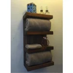 Suport prosop din lemn seria-620 Homs 65 x 12 x 20 cm, rustic,30099 - imagine 8