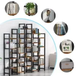 Biblioteca ,solid wood,lemn, Homs,seria A-620,218x27x210 cm ,630106 - imagine 2