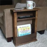 "Masuta de cafea laterala, Homs, 40X15x65 cm, lemn natur ",seria A-620,30116 - imagine 3