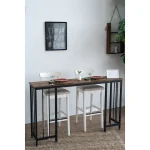 Masa bucatarie,tip bar.seria A-620,natur-negru,150x35x90 cm, 30152 - imagine 6