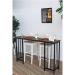 Masa bucatarie,tip bar.seria A-620,natur-negru,150x35x90 cm, 30152 - imagine 11