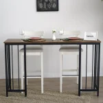 Masa bucatarie,tip bar.seria A-620,natur-negru,150x35x90 cm, 30152 - imagine 9