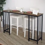 Masa bucatarie,tip bar.seria A-620,natur-negru,150x35x90 cm, 30152 - imagine 12