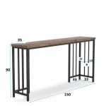 Masa bucatarie,tip bar.seria A-620,natur-negru,150x35x90 cm, 30152 - imagine 4